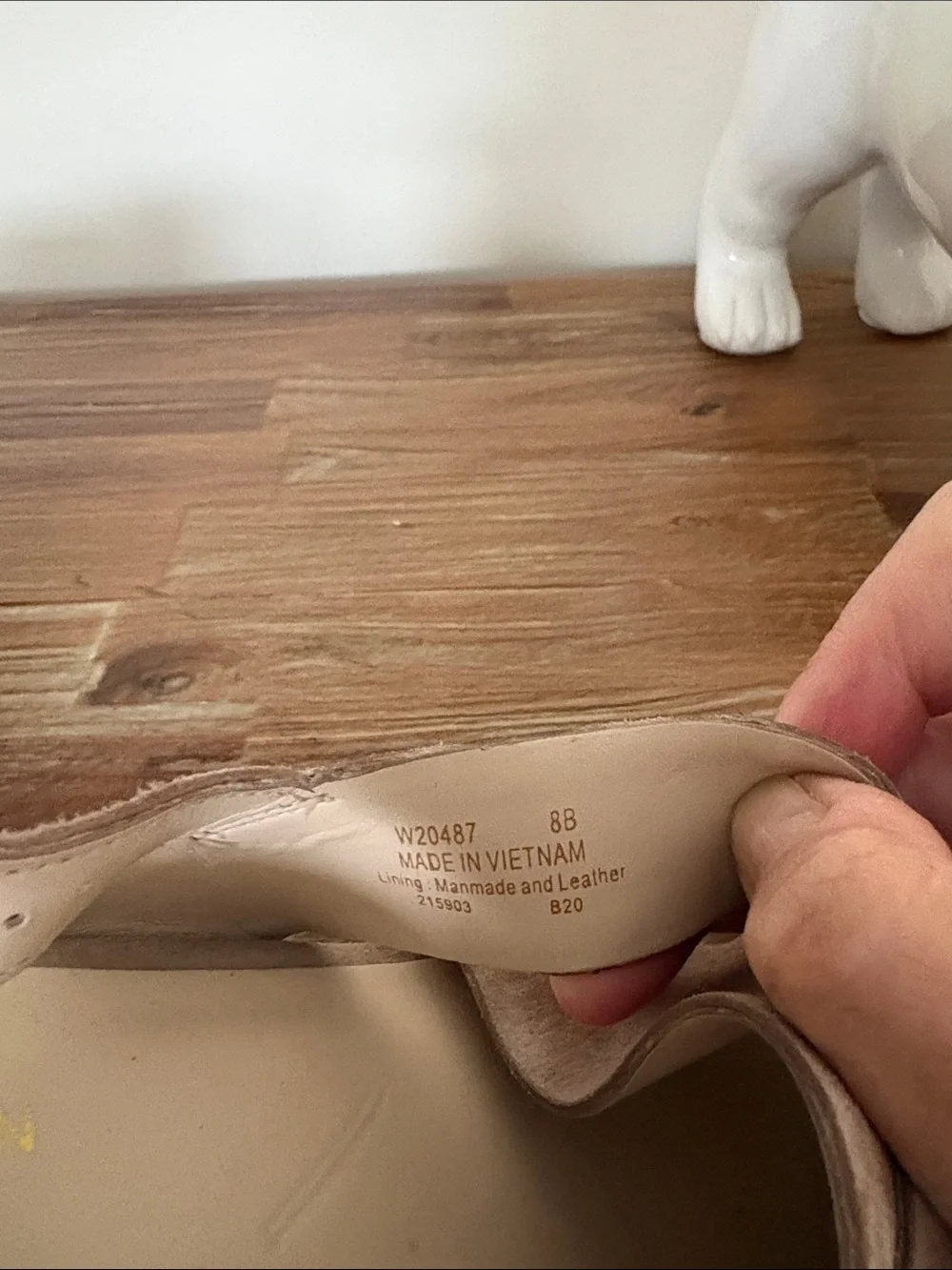Cole Haan Taupe Suede Crisscross Wedge Sandals